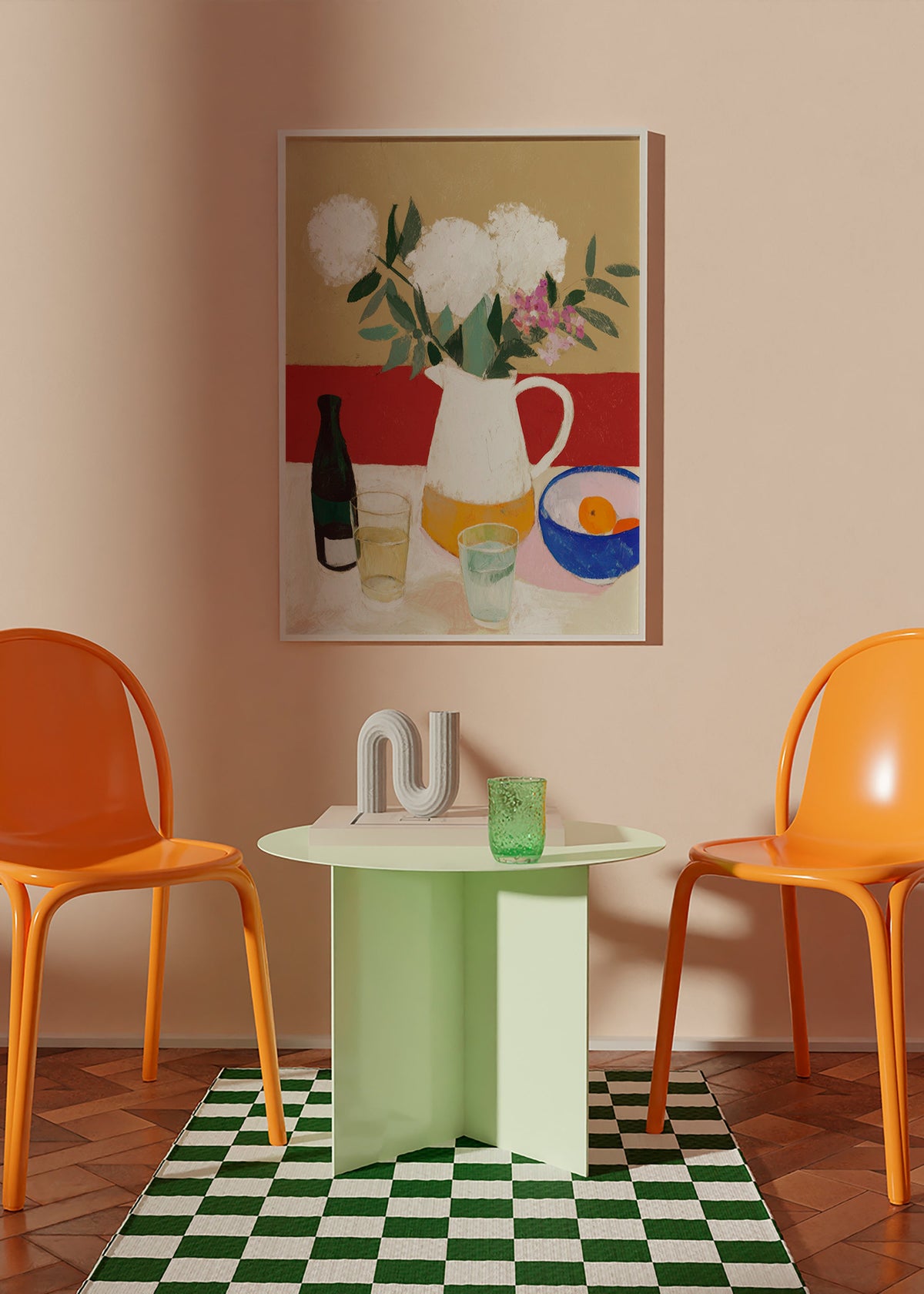 Lámina botánica con jarrón y flores blancas – Product3