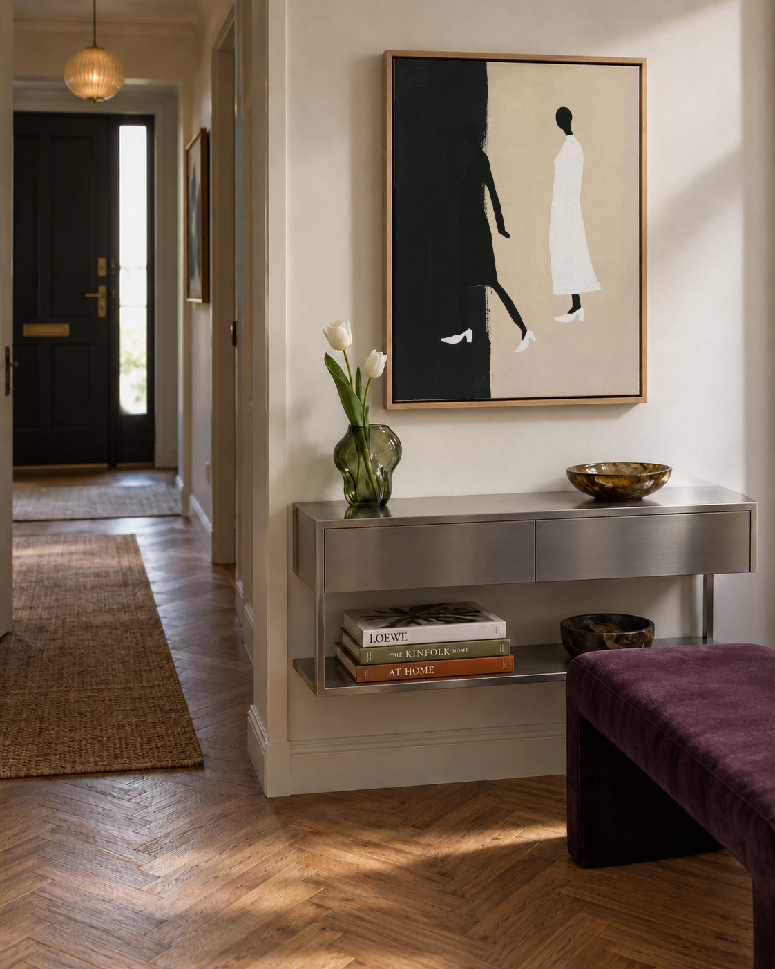 Shadow Walk - Framed canvas in an interior