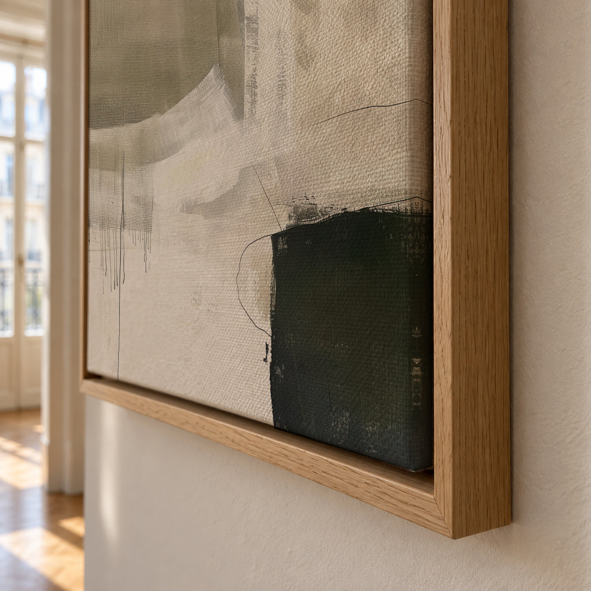 Ivory Mist - Framed canvas detail