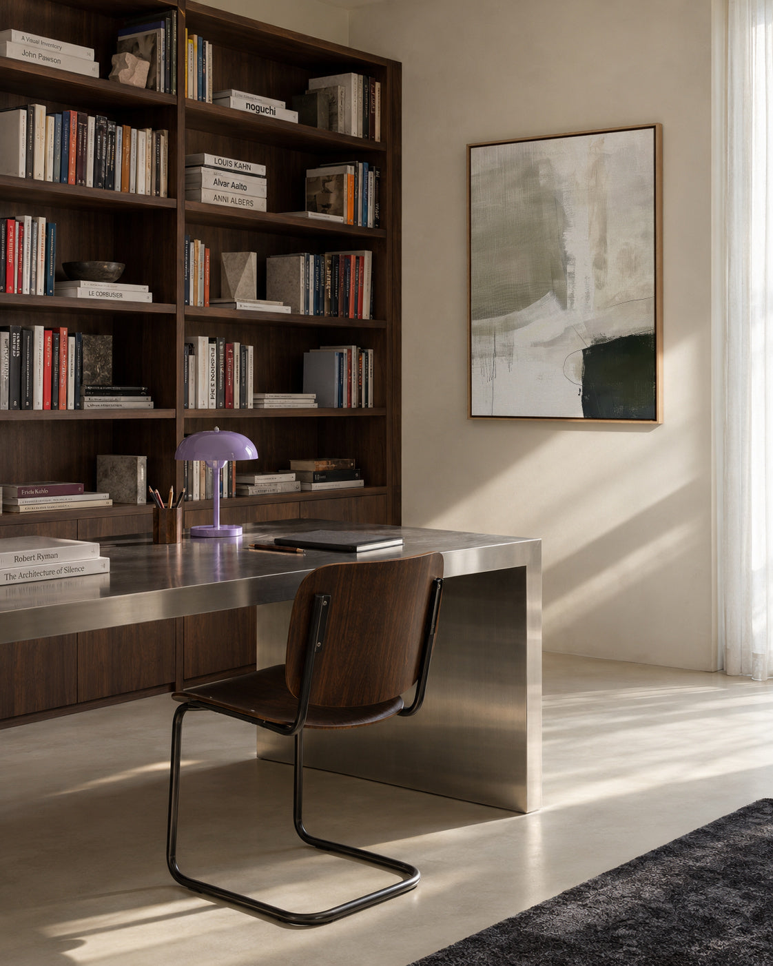 Ivory Mist - Framed canvas in an interior