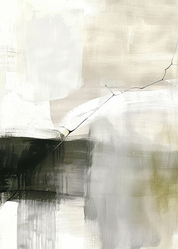 Cuadro abstracto con horizonte difuso