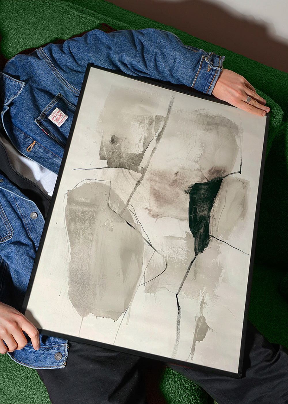 Cuadro abstracto en tinta y tonos neutros – Product3