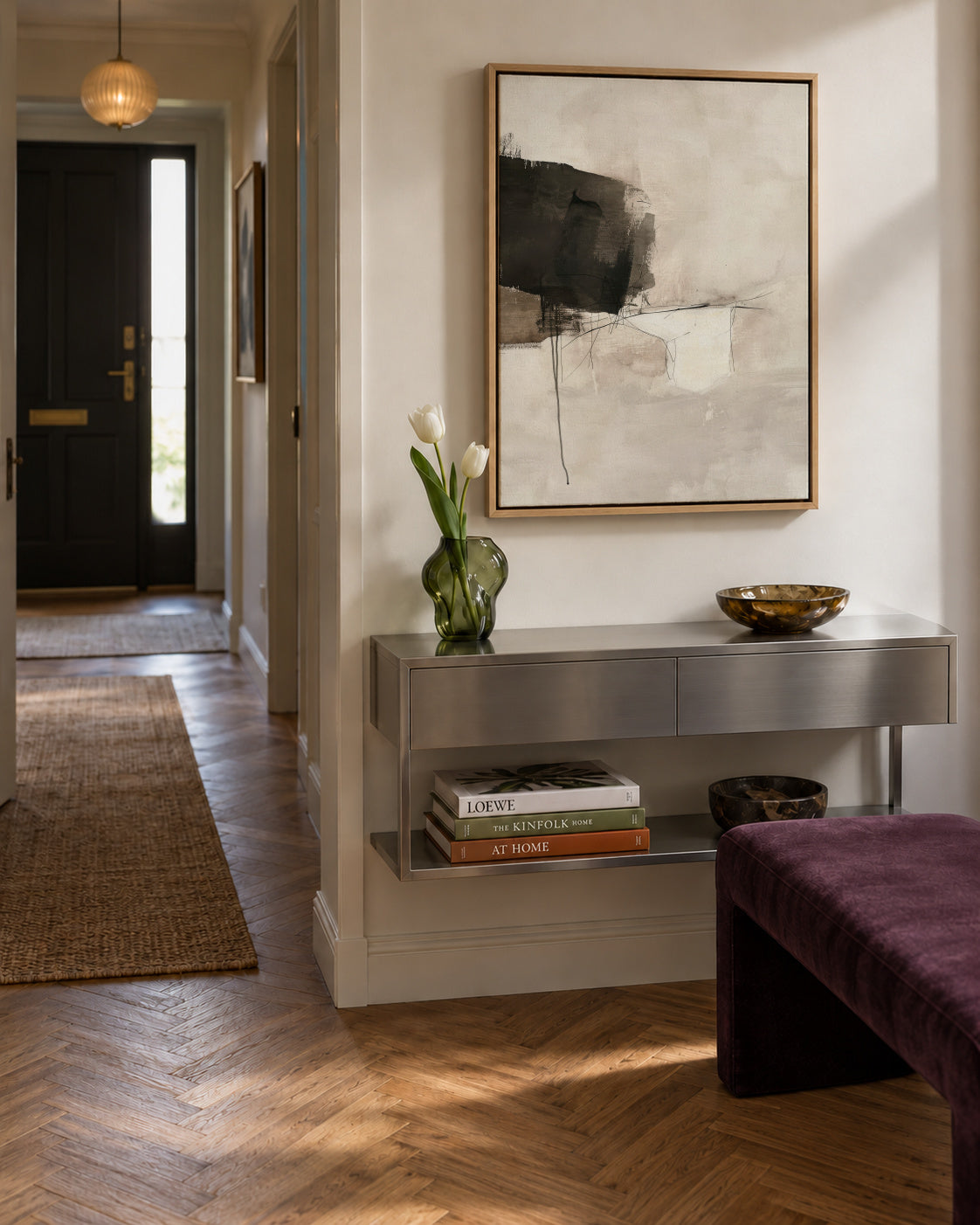 Brutalist Fragment - Framed canvas in an interior