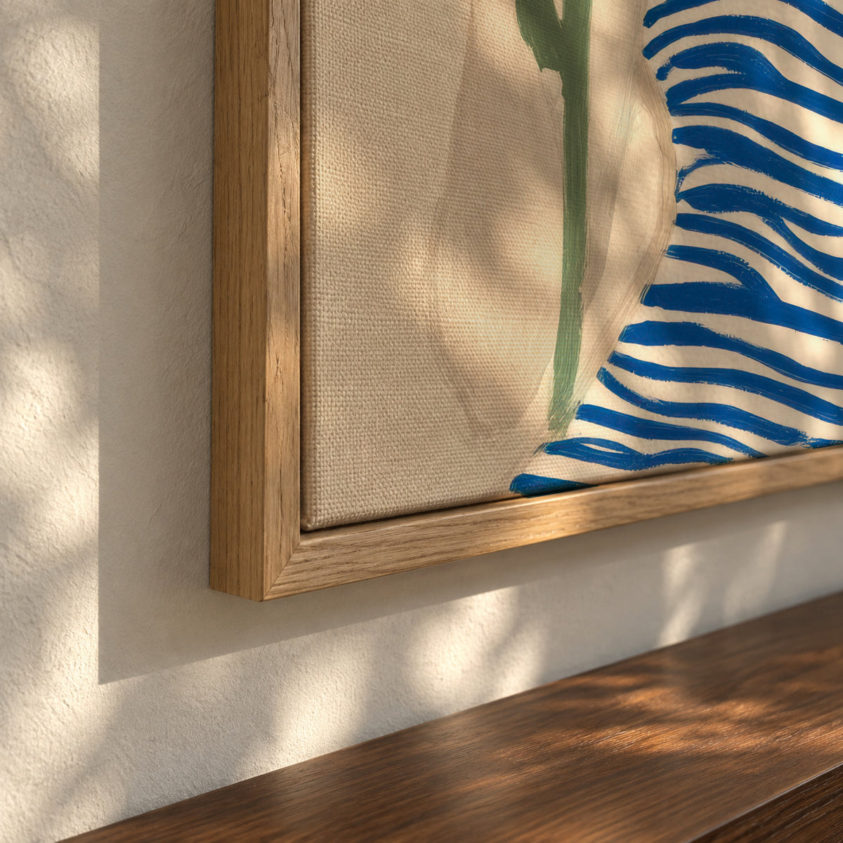 Blue Waves Dress - Framed canvas detail