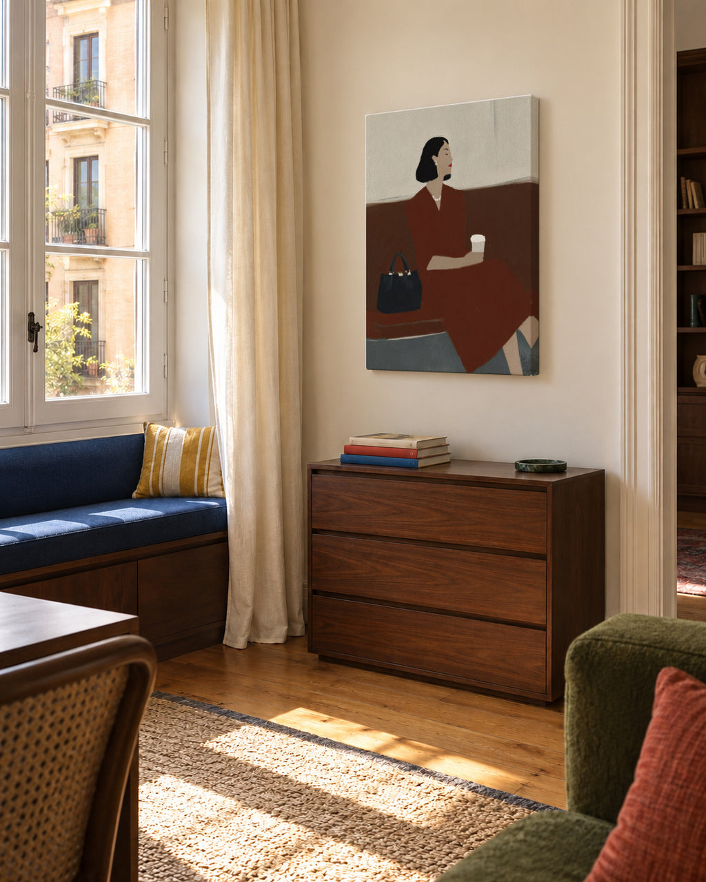 Coffee on the Go - Unframed canvas in an interior