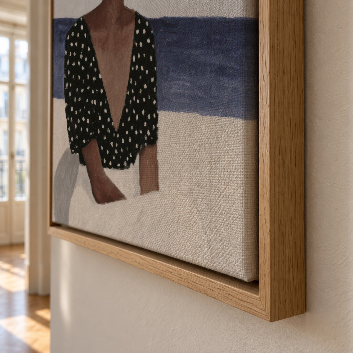 White Hat Horizon - Framed canvas detail