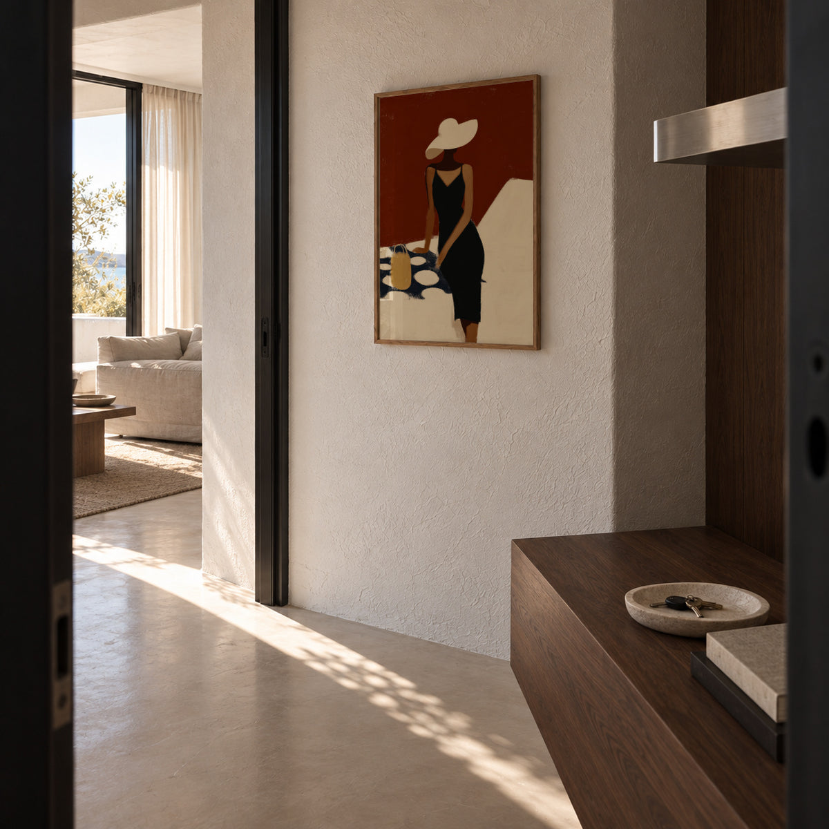 Black Swimsuit Study - Framed poster in an interior
