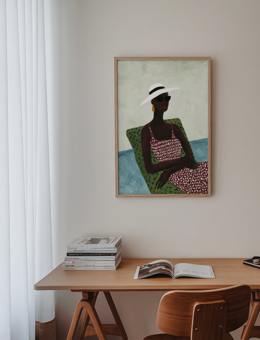 Ilustración elegante con figura reclinada y sombrero – Product3