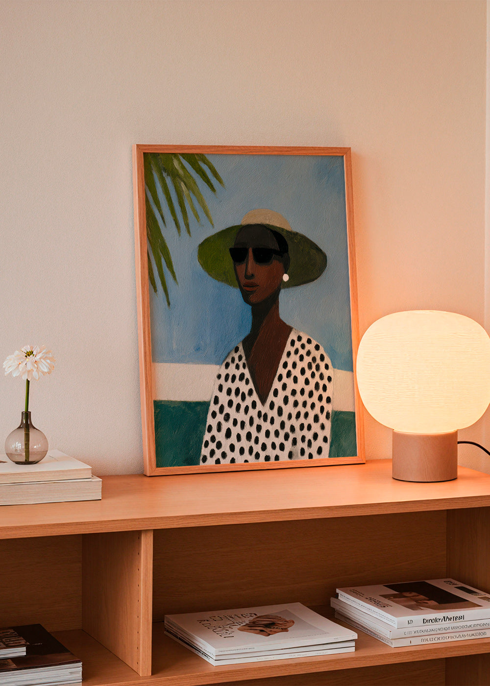 Lámina botánica con retrato y palmera – Product3