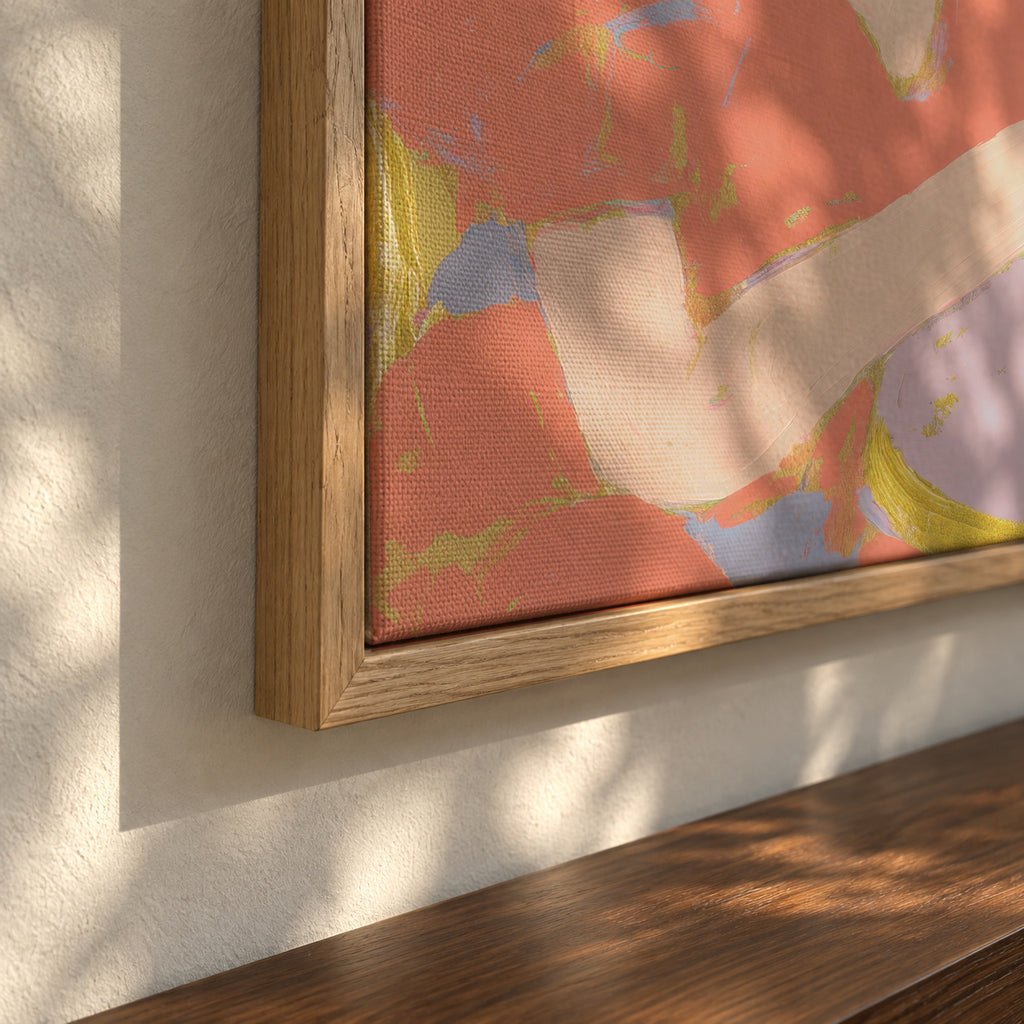 Pastel Evening - Framed canvas detail