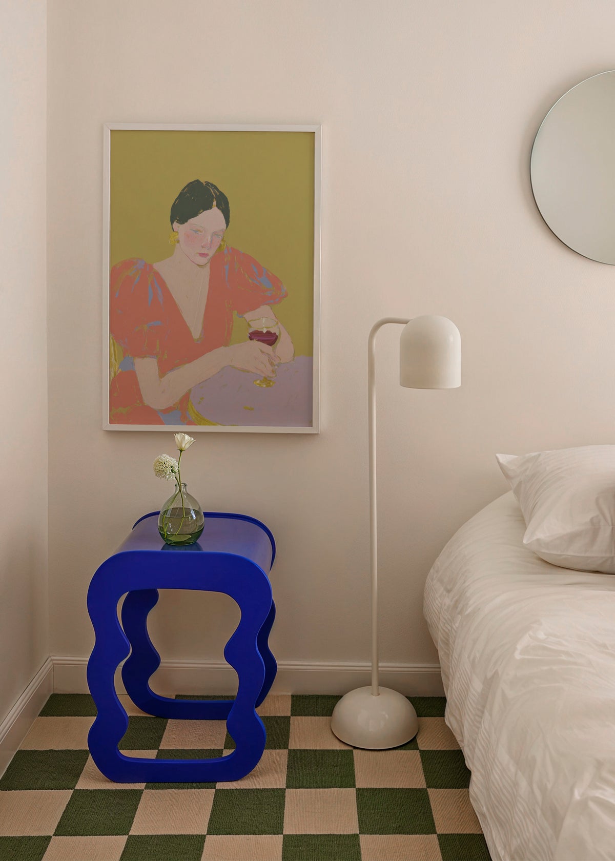 Pastel Evening - Framed poster in an interior
