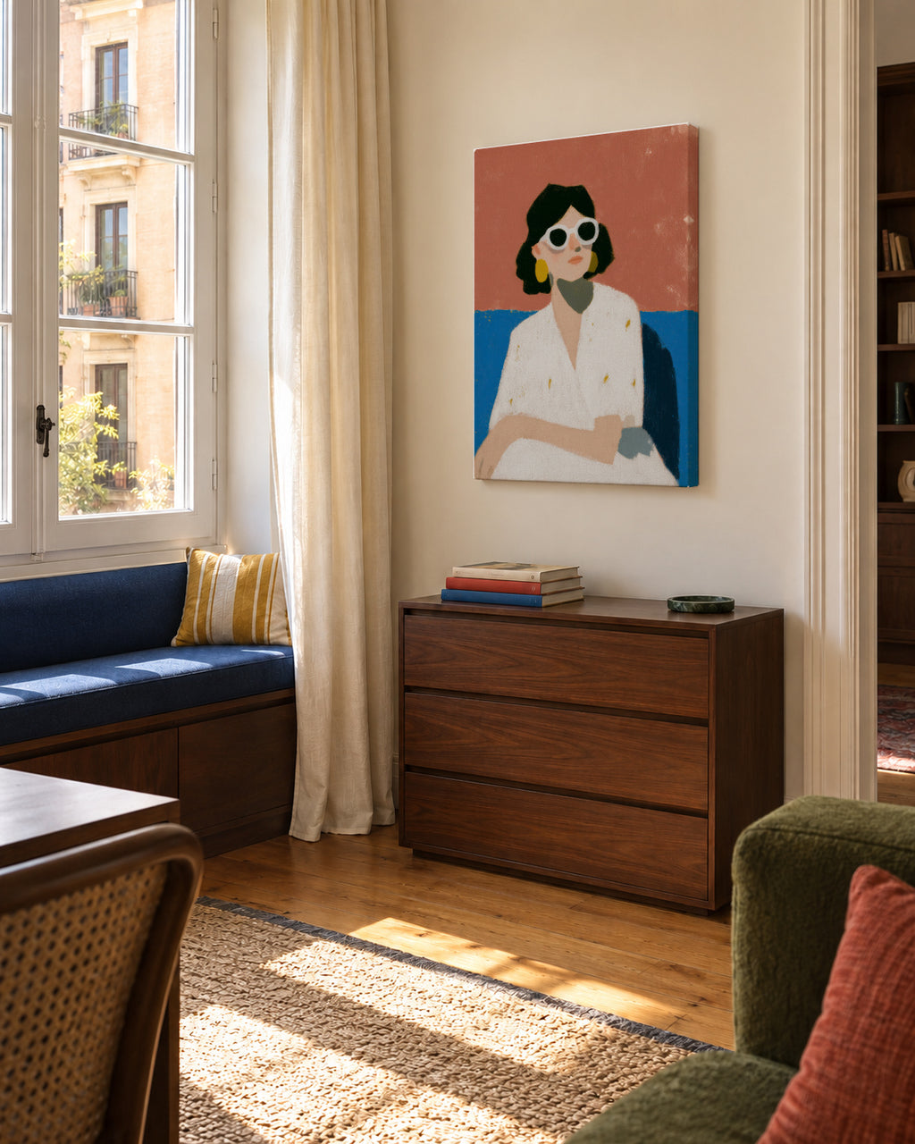 Relaxation - Unframed canvas in an interior