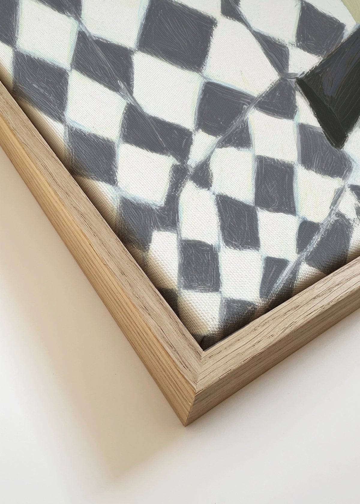 Coffee Dog II - Framed canvas detail