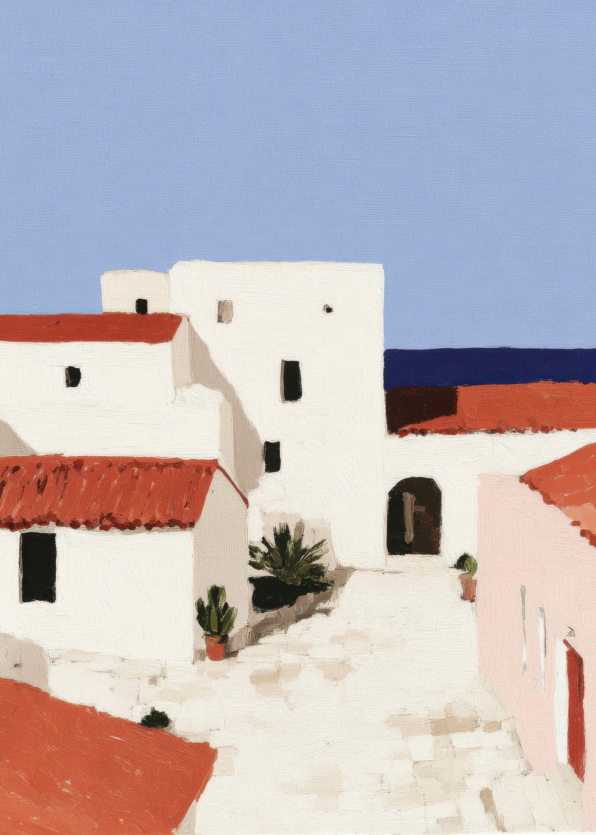 White Courtyard - Unframed art print