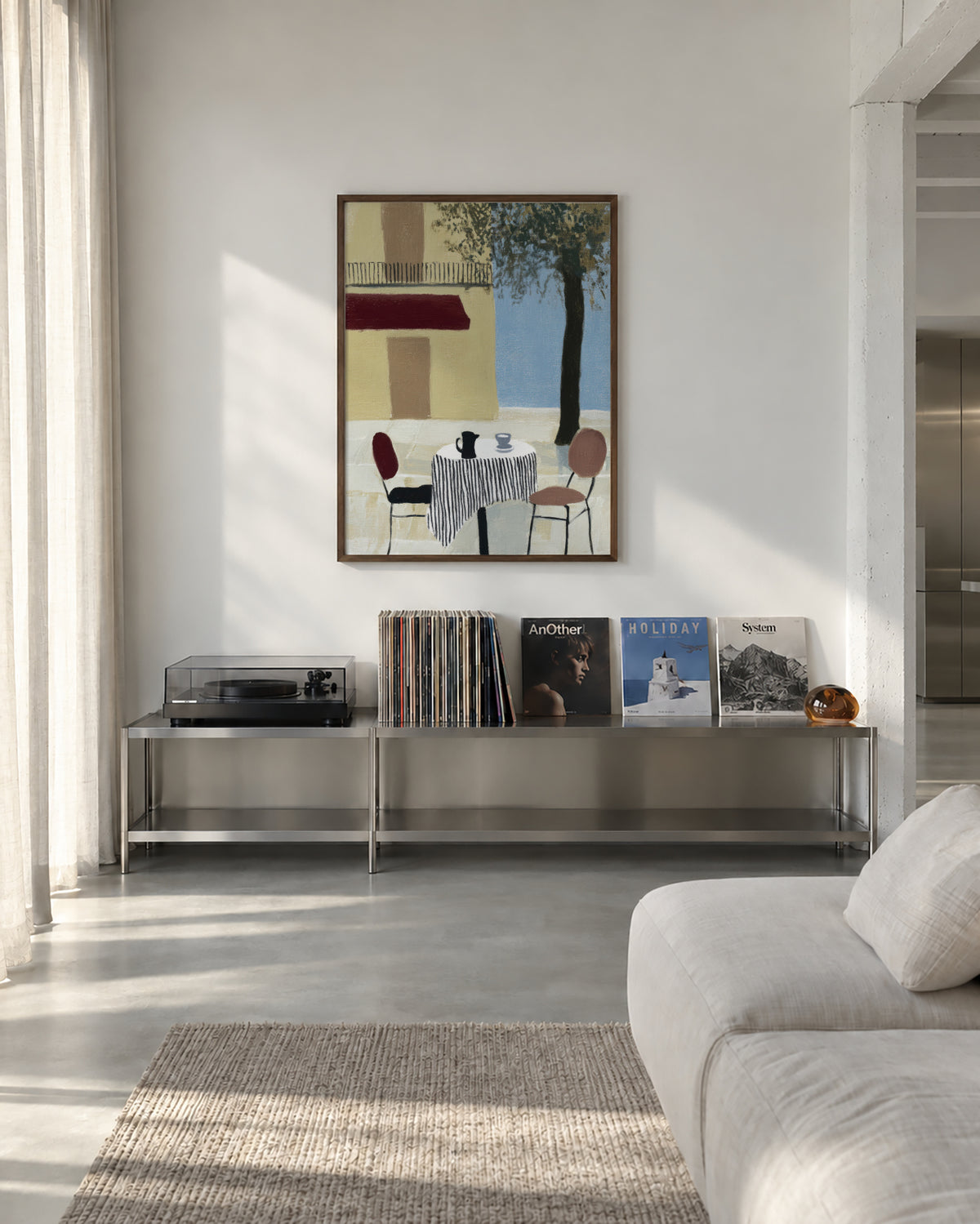 Morning Table - Framed poster in an interior