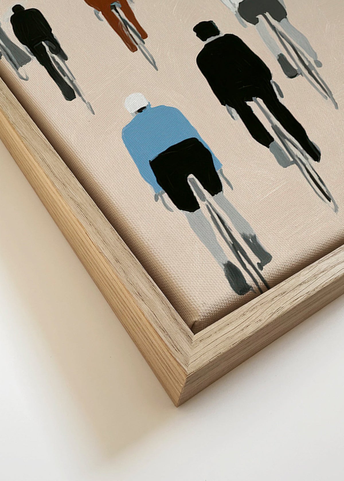 Cuadro deportivo Paseo de ciclistas – Canvas detail