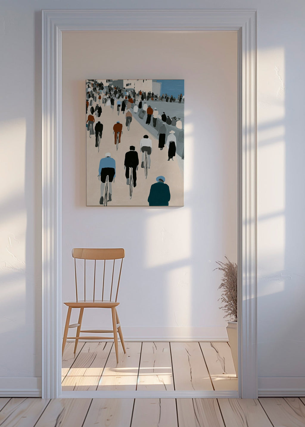 Cuadro deportivo Paseo de ciclistas – Canvas