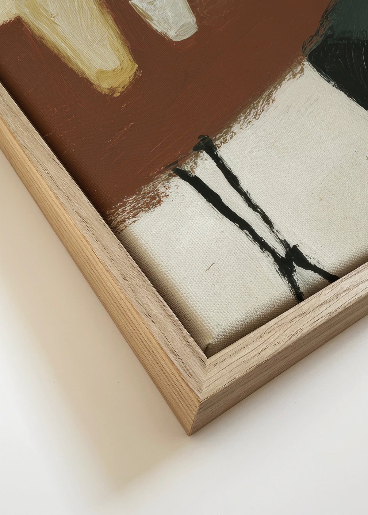 Striped Afternoon - Framed canvas detail