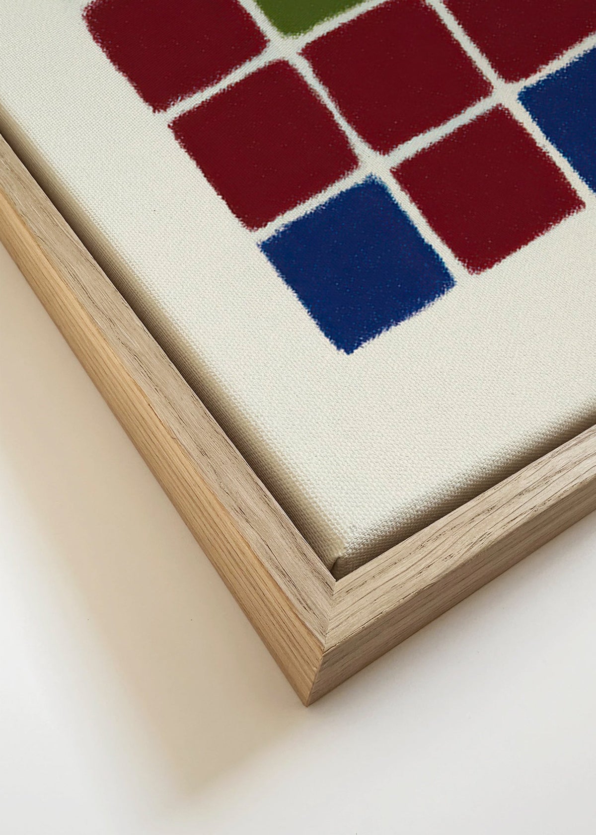 Cuadro geométrico rejilla de cuadrados texturizados – Canvas detail