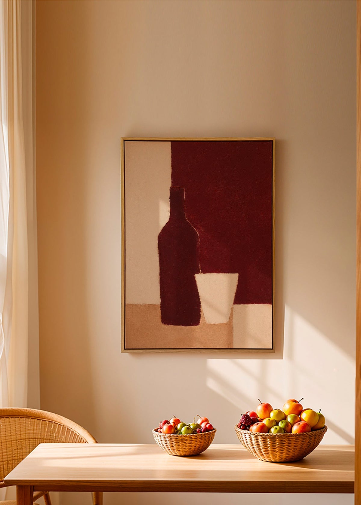 Cuadro de cocina con botella y vaso – Canvas1