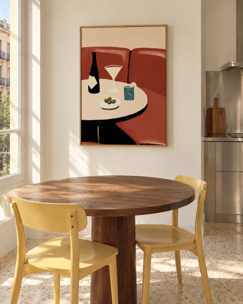 Martini for One - Framed canvas in an interior