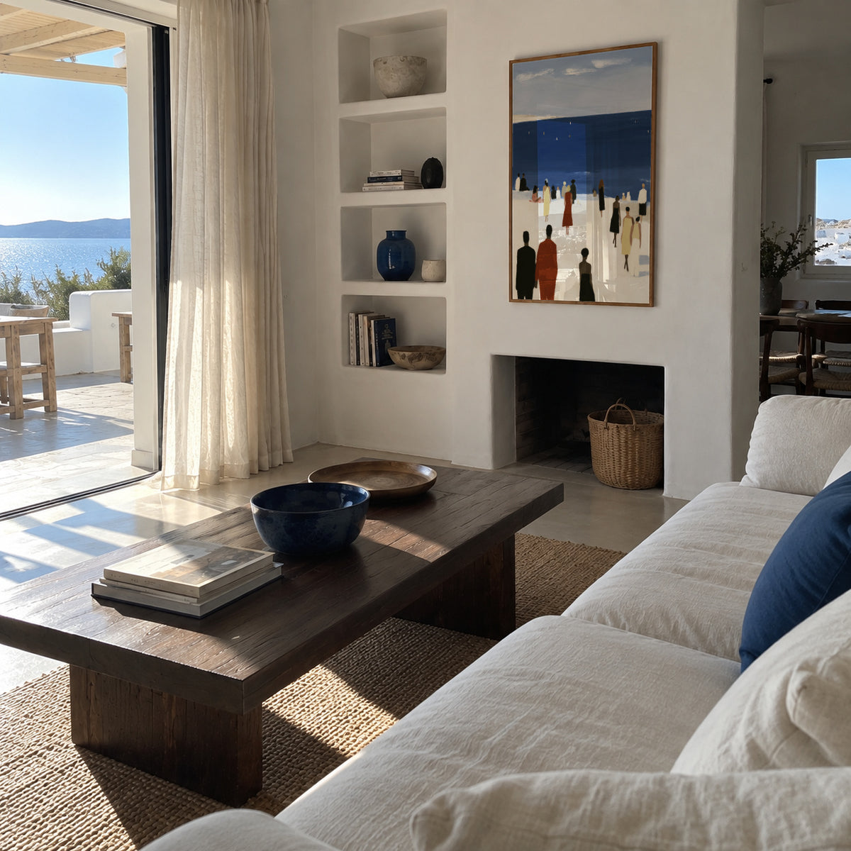 White Shore - Framed poster in an interior