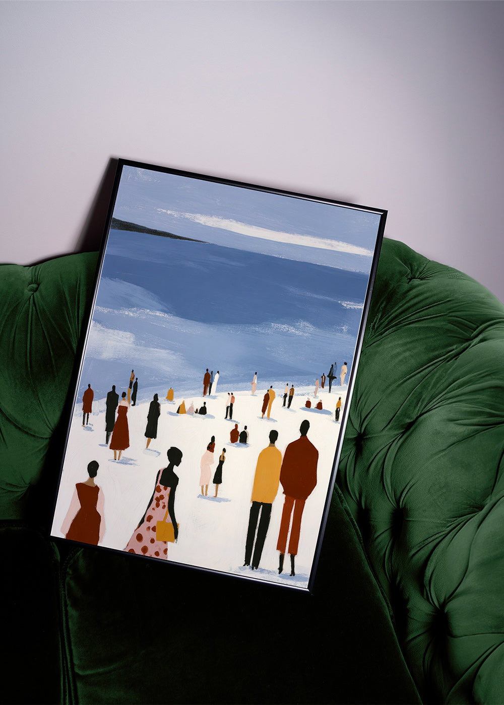 Cuadro de paisaje: playa con figuras estilizadas – Product3