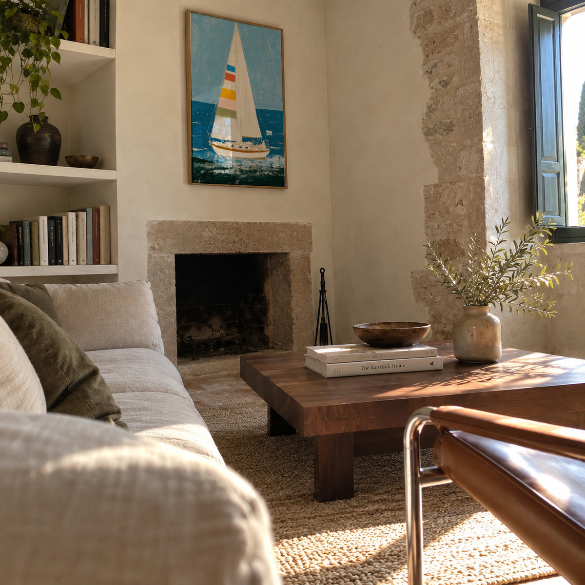 Sail in Color - Framed poster in an interior
