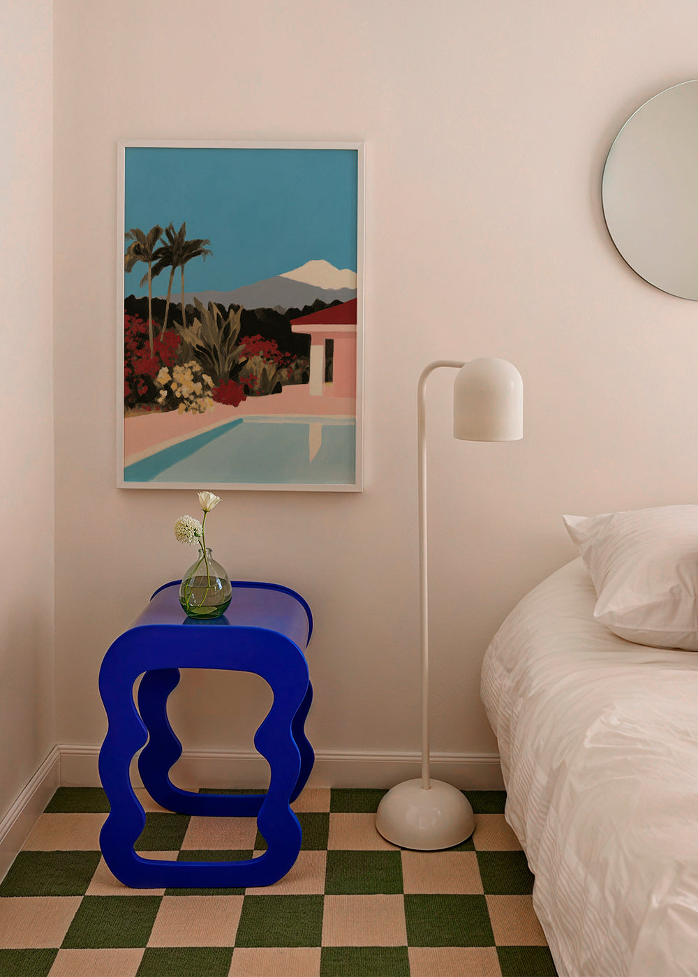 Lámina botánica con piscina y palmeras – Product2