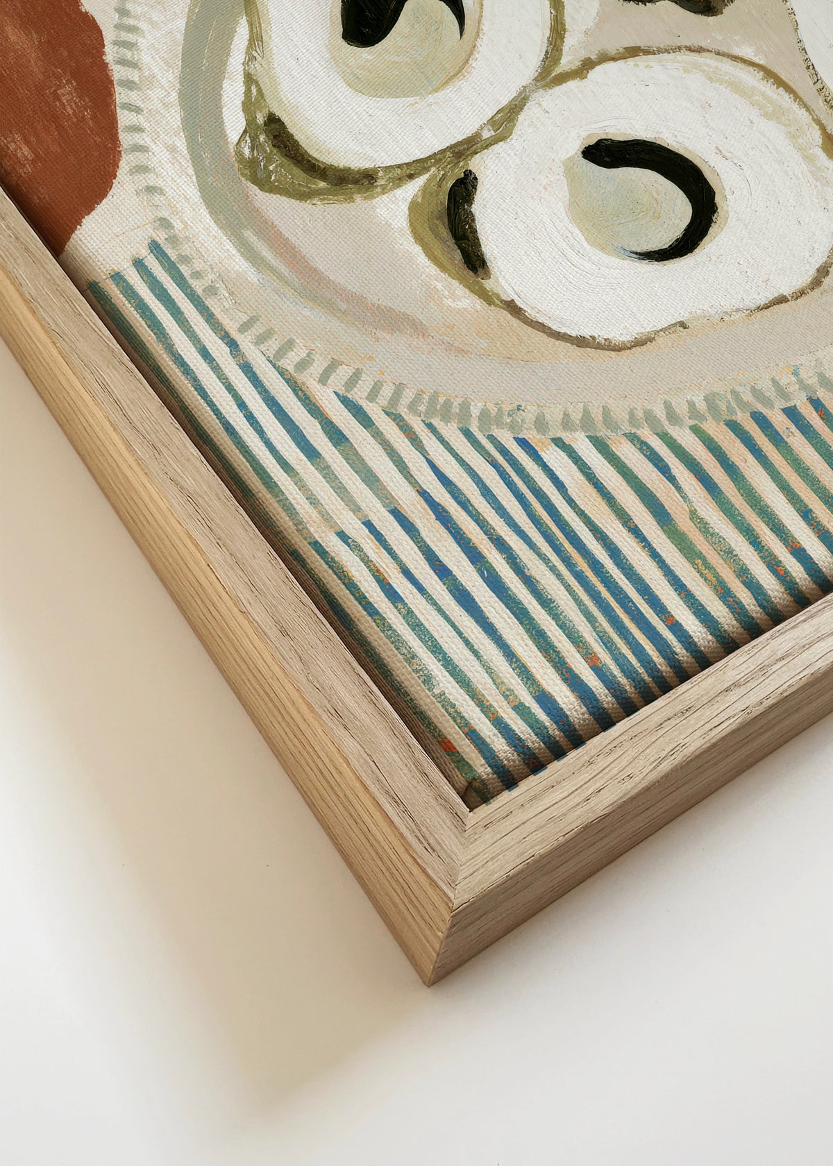 Oyster Lunch Club - Framed canvas detail