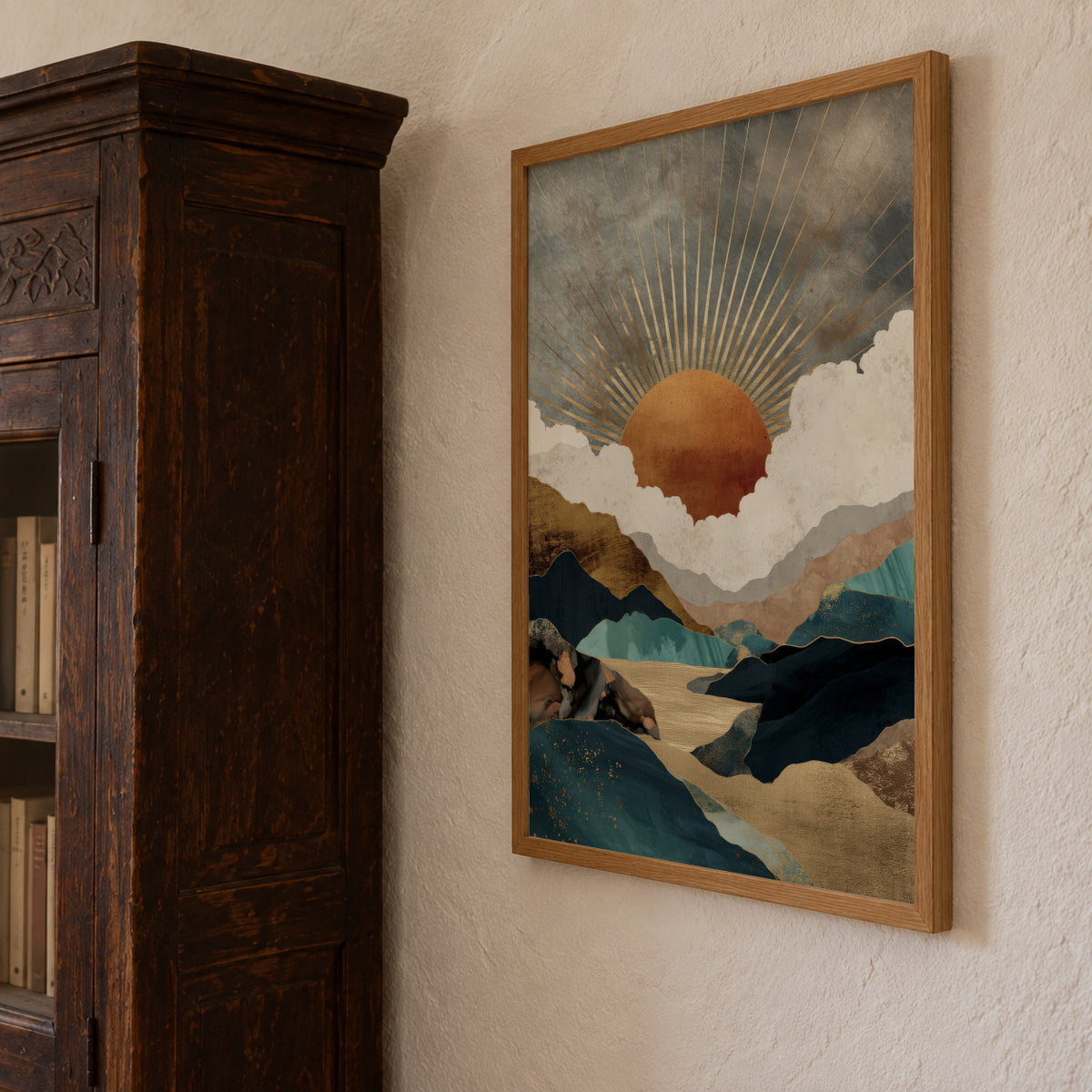 Golden Horizon - Framed poster detail