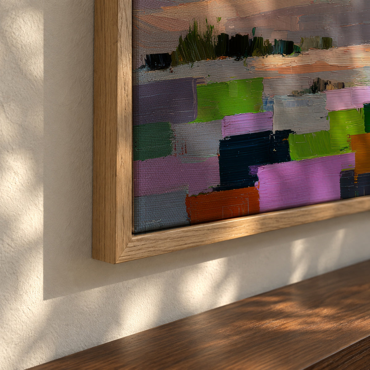 Colorfield Coast - Framed canvas detail