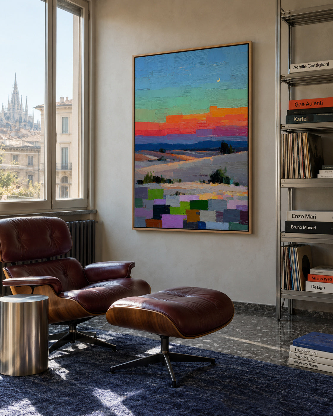 Colorfield Coast - Framed canvas in an interior