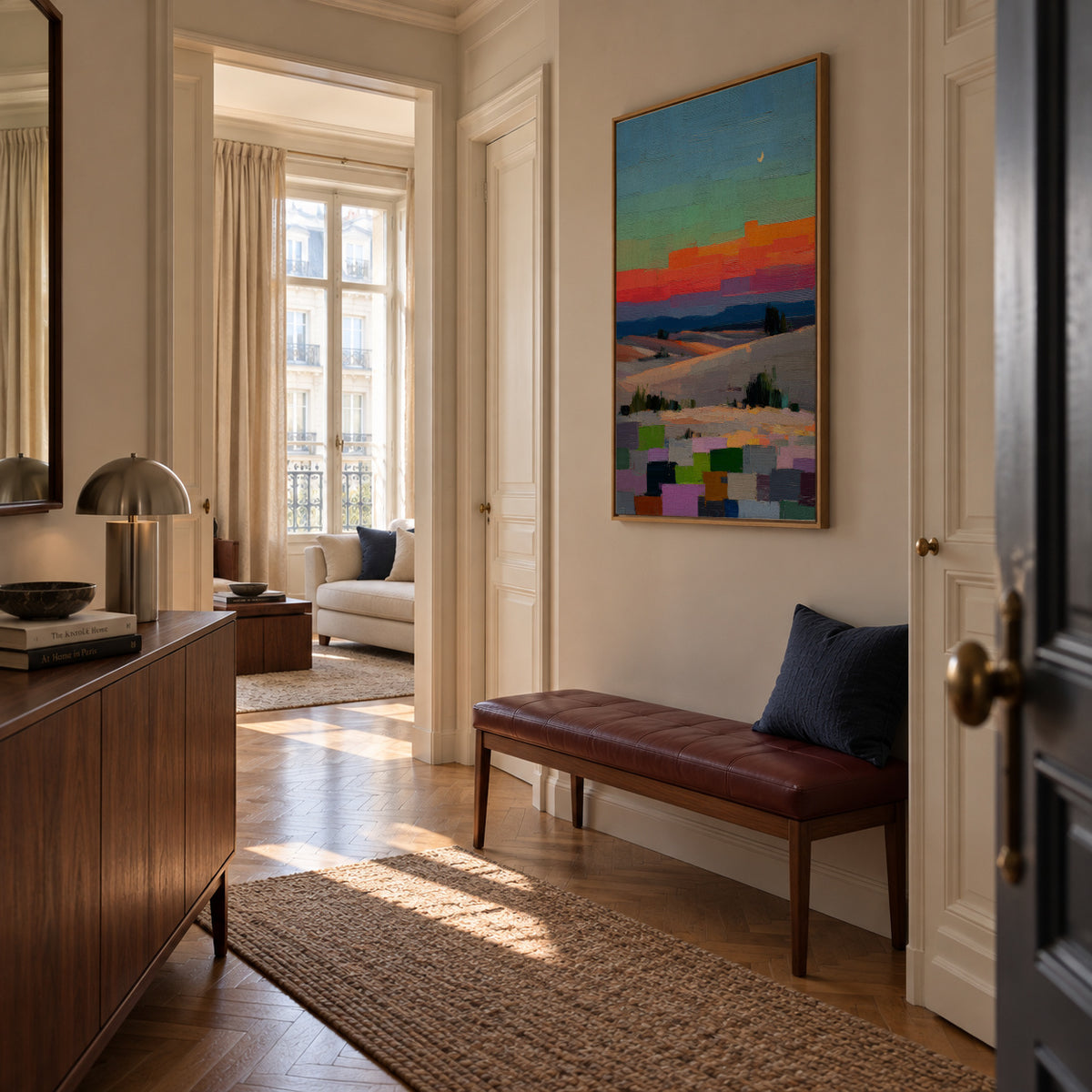 Colorfield Coast - Framed canvas in an interior