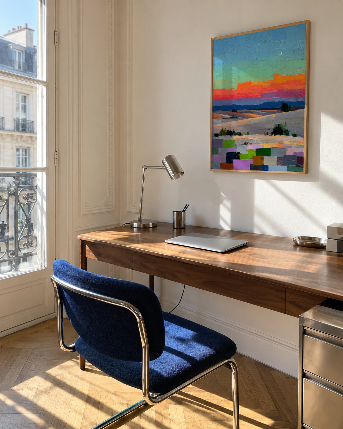 Colorfield Coast - Framed poster in an interior