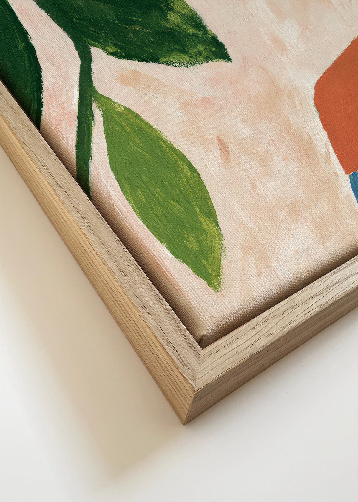 Lemon Garden Muse - Framed canvas detail