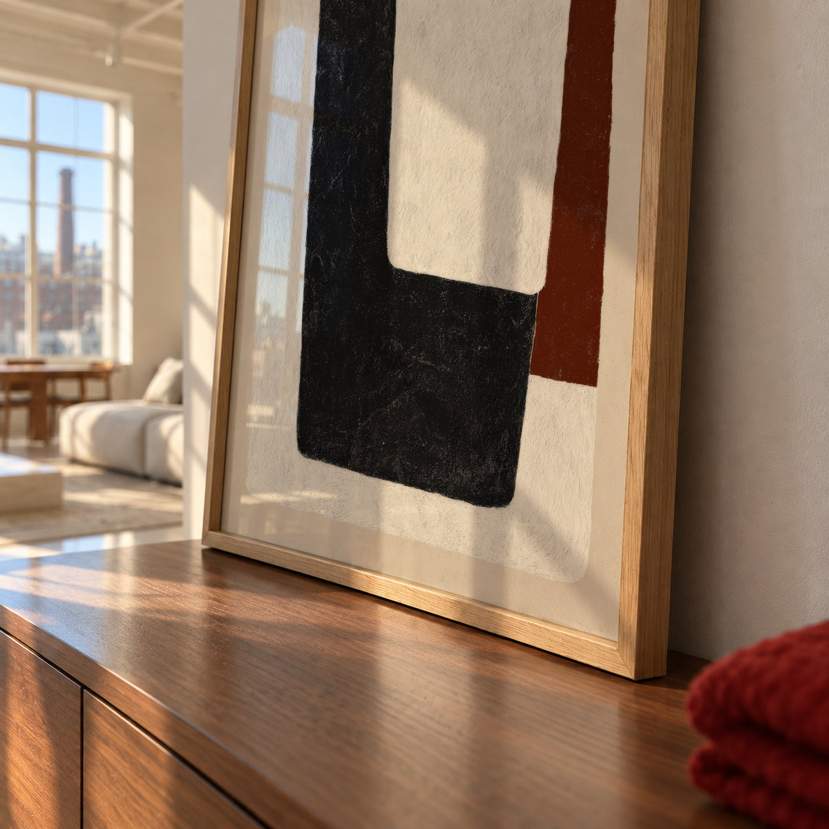 Earth Blocks - Framed poster detail
