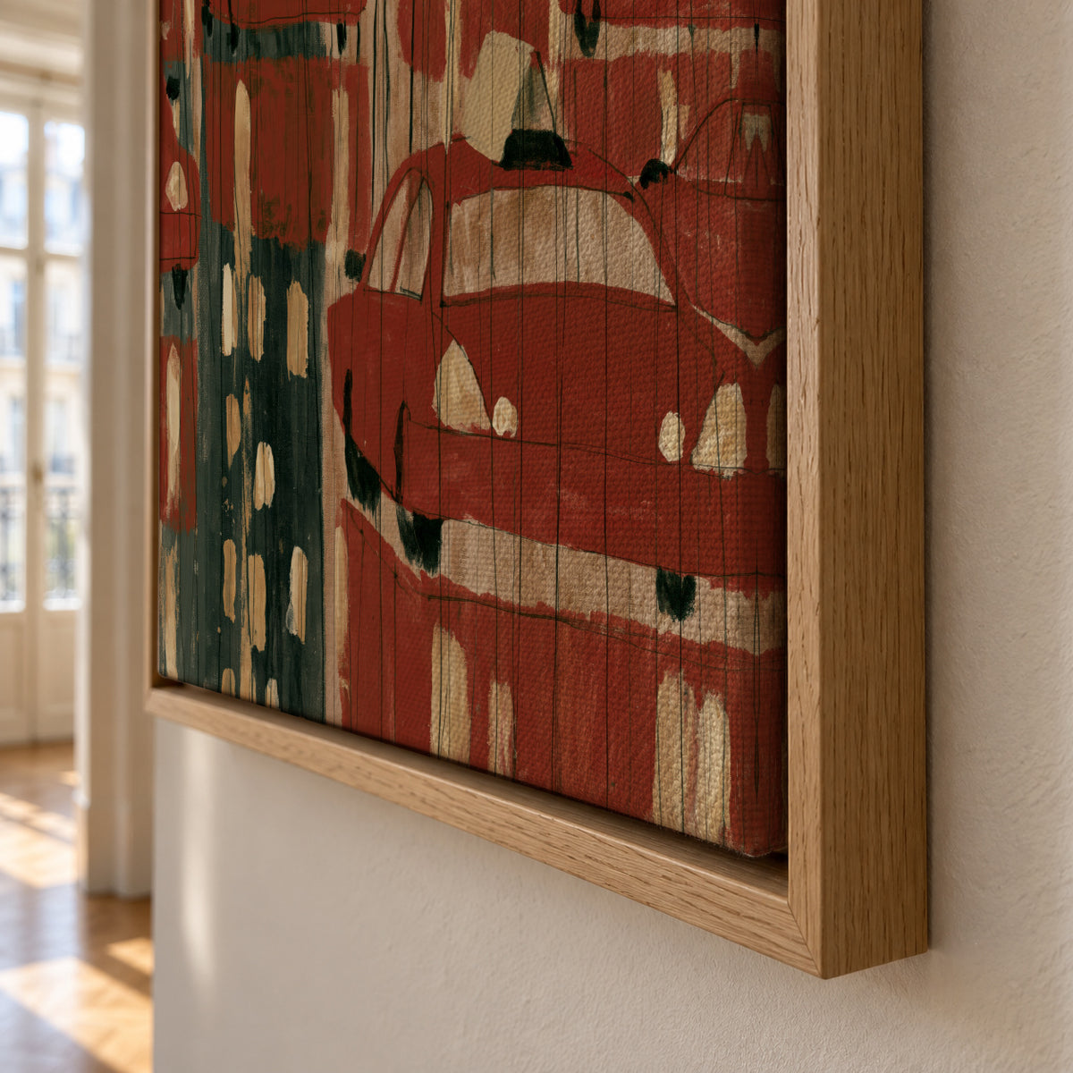 City Reflections - Framed canvas detail