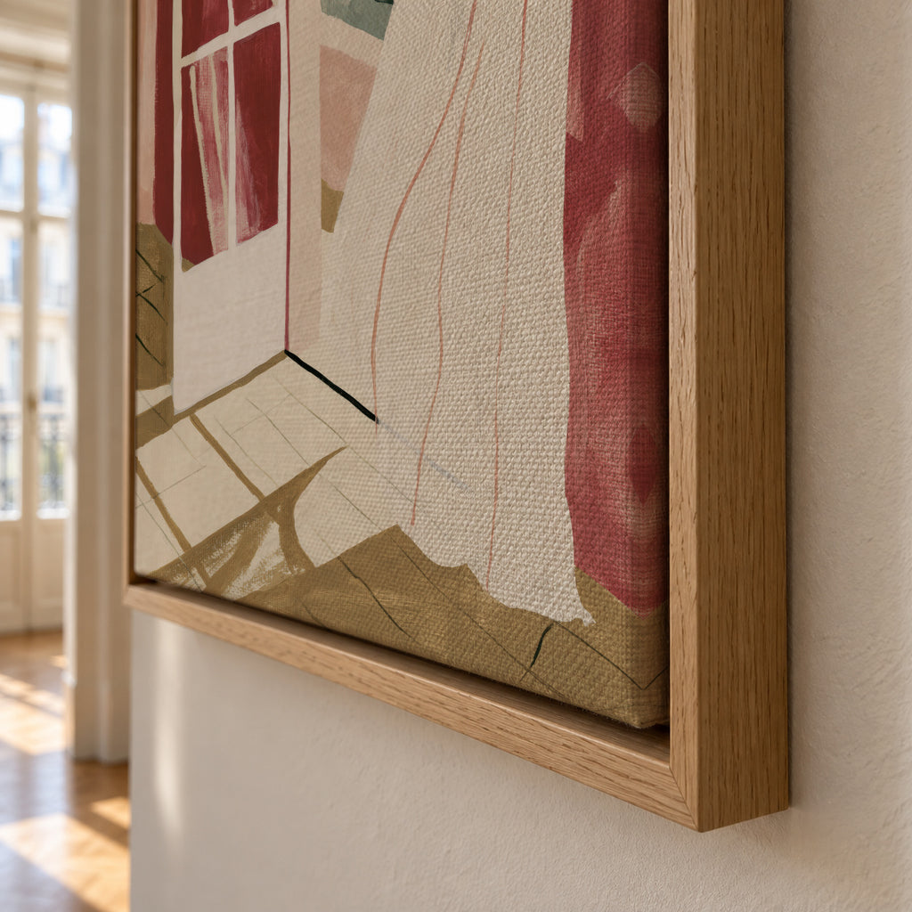Open Window to Sea - Framed canvas detail