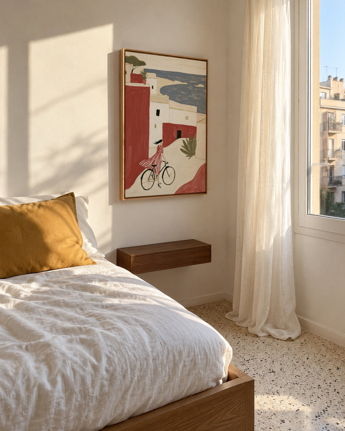 Coastal Bicycle - Lienzo en ambiente