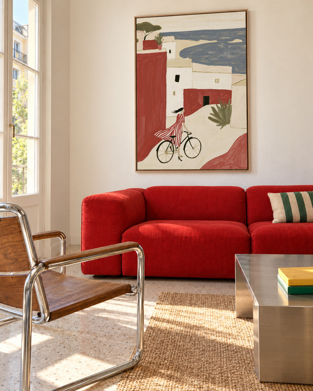 Coastal Bicycle - Lienzo en ambiente