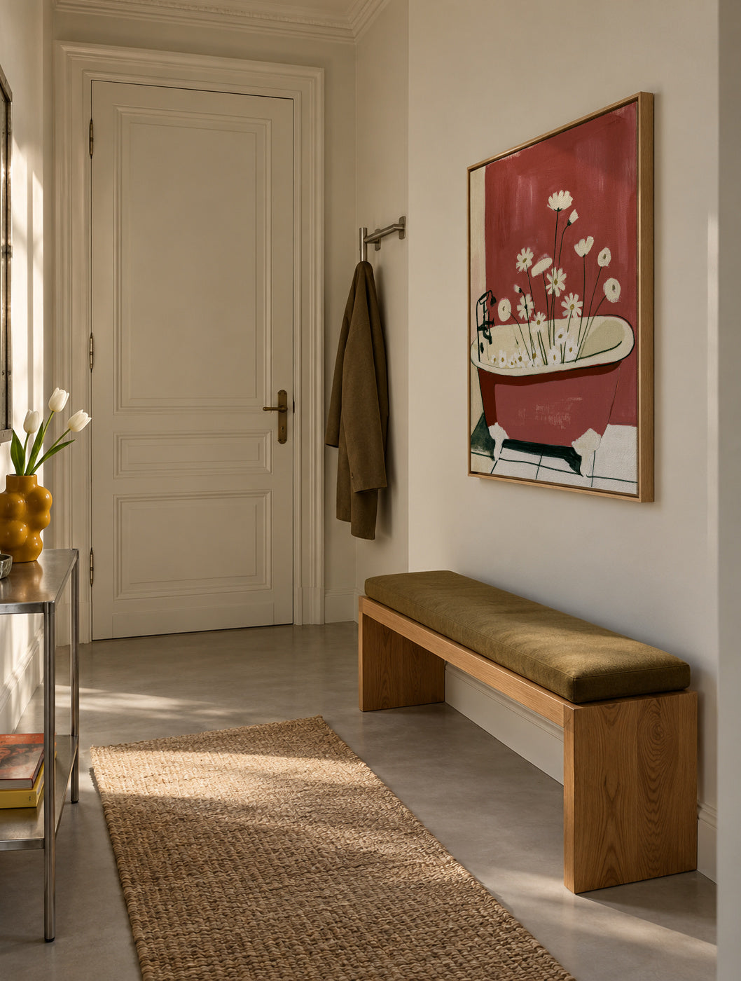 Floral Bath - Lienzo en ambiente
