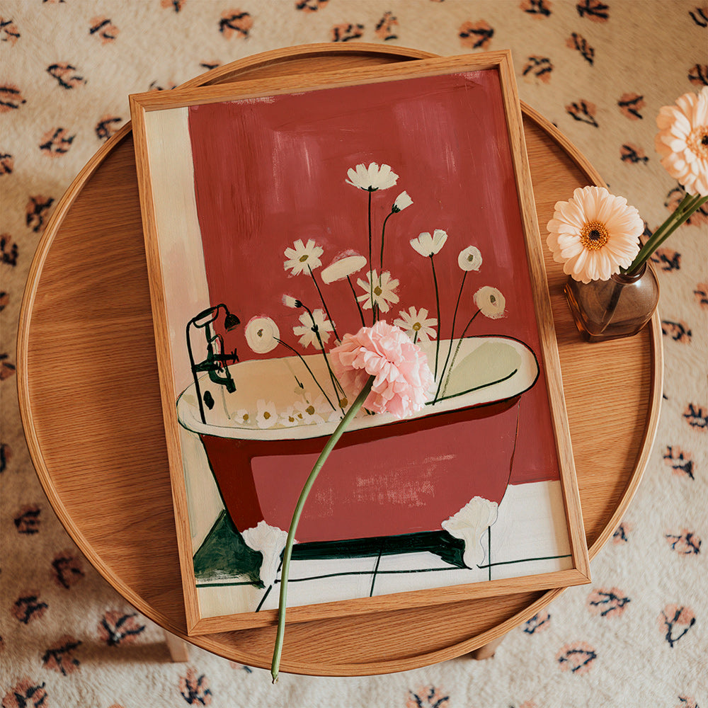 Lámina botánica con flores en bañera – Product1