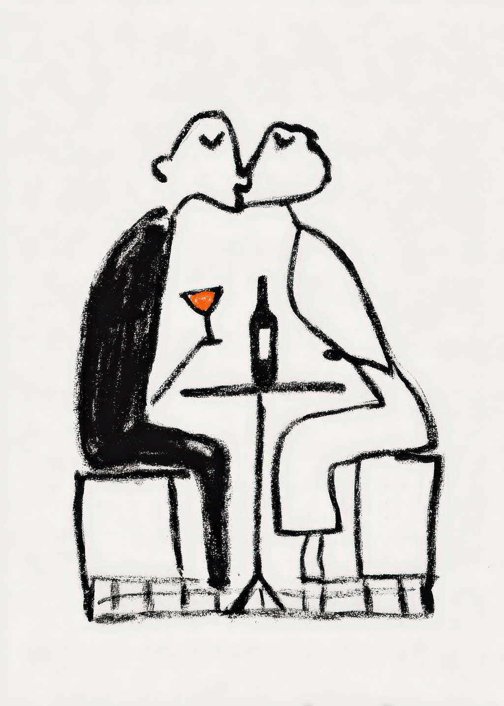 Wine for Two - Unframed art print