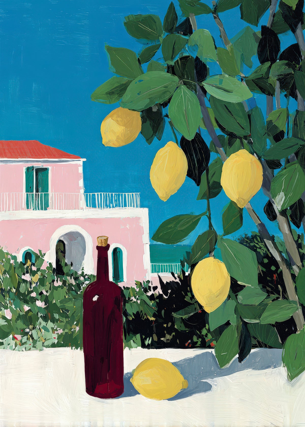 Lemon Courtyard - Unframed art print