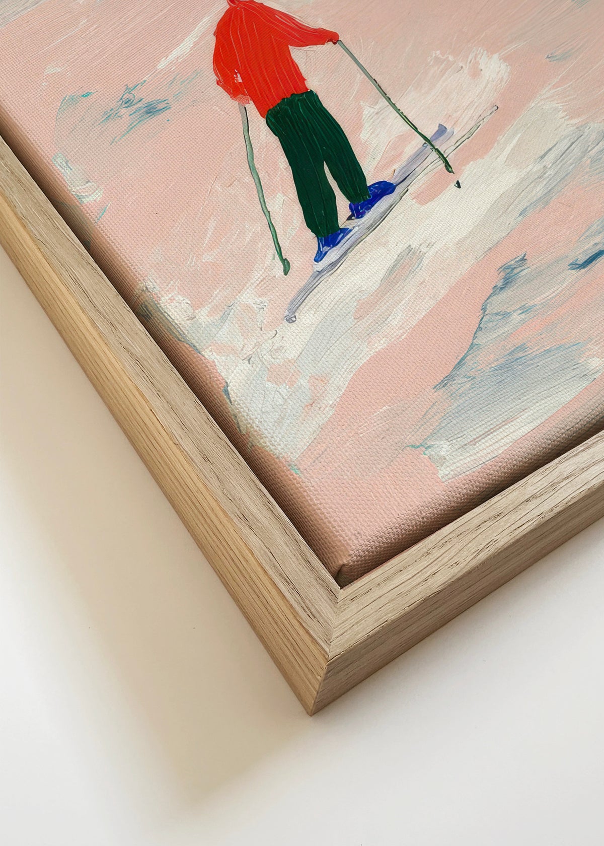 Ski Weekend - Framed canvas detail