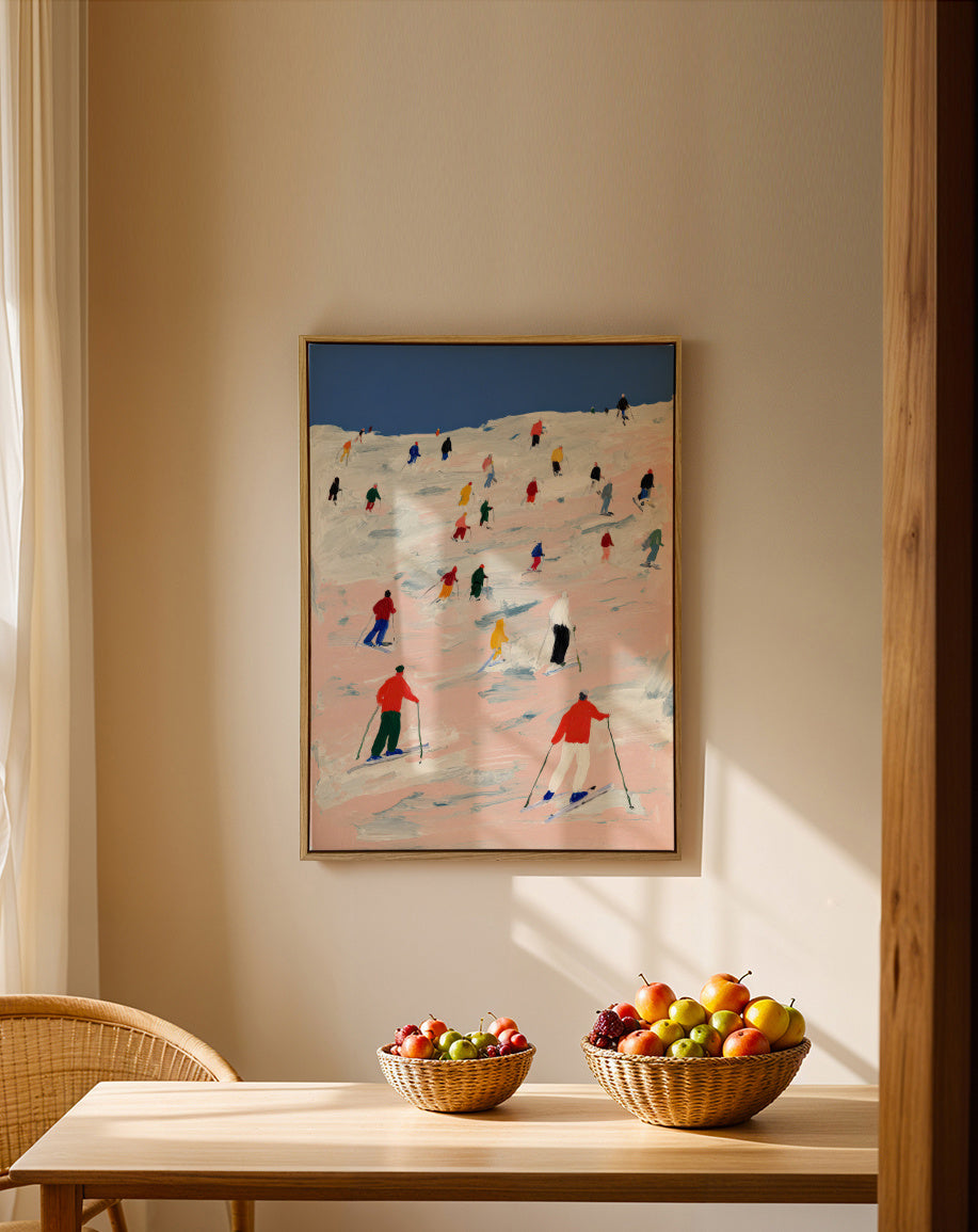 Ski Weekend - Framed canvas in an interior