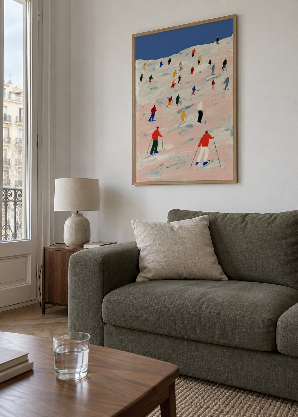 Ski Weekend - Framed poster in an interior