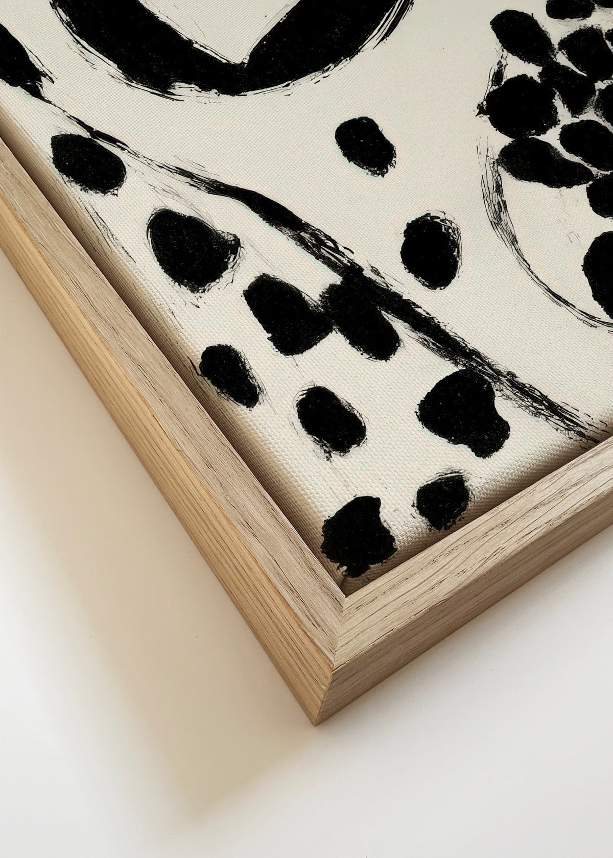 Monochrome Dinner - Framed canvas detail