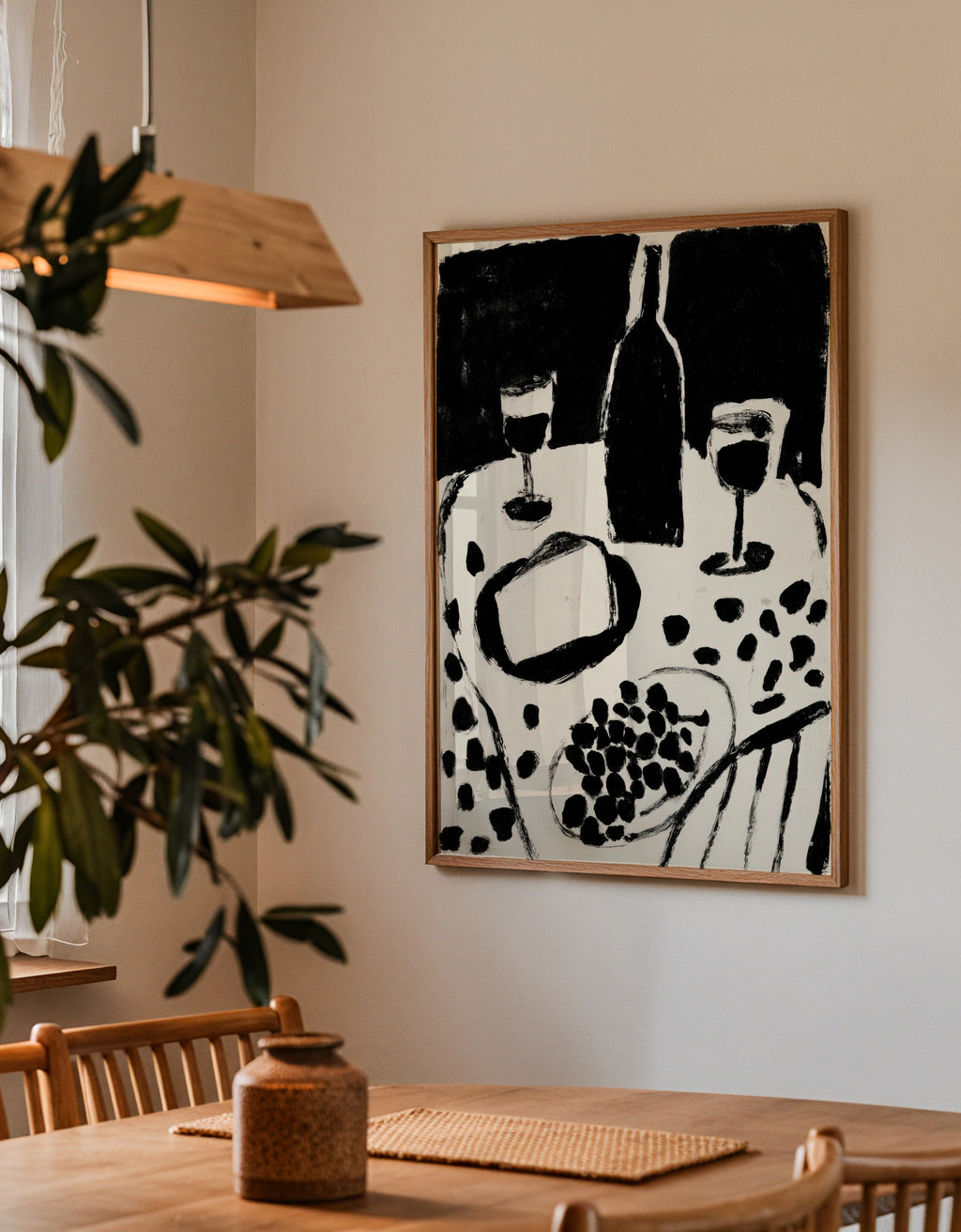 Monochrome Dinner - Framed poster detail